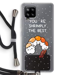 CaseCompany You're Shrimply The Best: Samsung Galaxy A42 5G Transparant Hoesje met koord