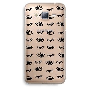 CaseCompany Eye pattern #2: Samsung Galaxy J3 (2016) Transparant Hoesje