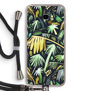 CaseCompany Tropical Palms Dark: Samsung Galaxy J4 Plus Transparant Hoesje met koord