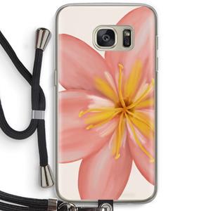 CaseCompany Pink Ellila Flower: Samsung Galaxy S7 Transparant Hoesje met koord