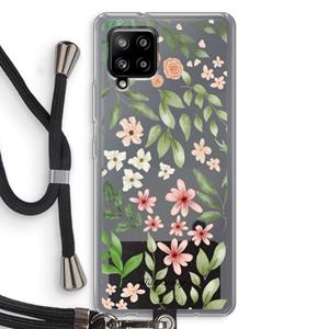 CaseCompany Botanical sweet flower heaven: Samsung Galaxy A42 5G Transparant Hoesje met koord