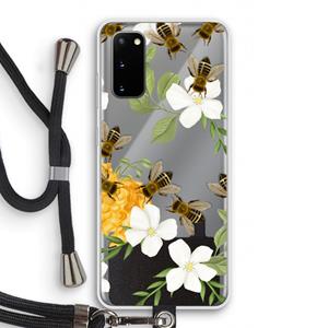 CaseCompany No flowers without bees: Samsung Galaxy S20 Transparant Hoesje met koord