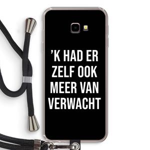 CaseCompany Meer verwacht - Zwart: Samsung Galaxy J4 Plus Transparant Hoesje met koord