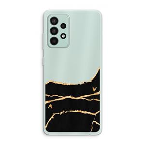 CaseCompany Gouden marmer: Samsung Galaxy A52s 5G Transparant Hoesje
