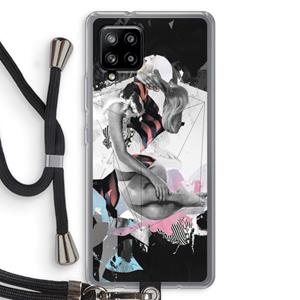 CaseCompany Camouflage de sommeil: Samsung Galaxy A42 5G Transparant Hoesje met koord