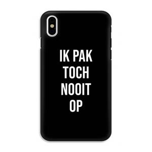 CaseCompany Ik pak nooit op - Zwart: iPhone X Tough Case