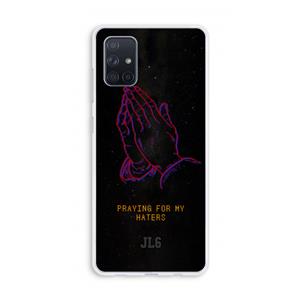 CaseCompany Praying For My Haters: Galaxy A71 Transparant Hoesje
