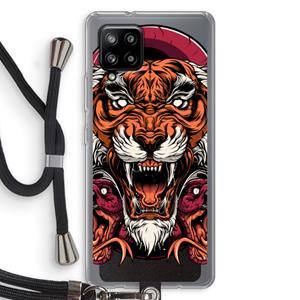 CaseCompany Tiger and Rattlesnakes: Samsung Galaxy A42 5G Transparant Hoesje met koord