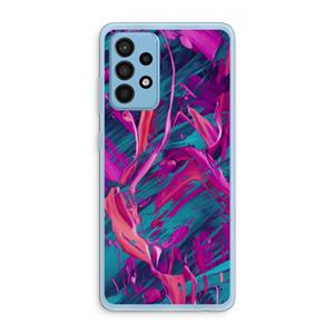 CaseCompany Pink Clouds: Samsung Galaxy A52 Transparant Hoesje