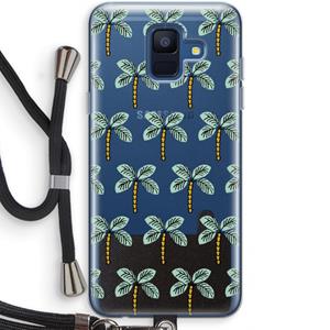 CaseCompany Paradise: Samsung Galaxy A6 (2018) Transparant Hoesje met koord