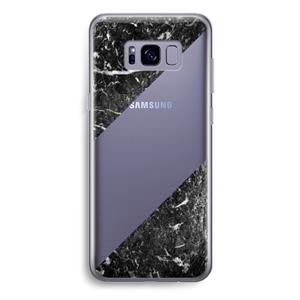 CaseCompany Zwart marmer: Samsung Galaxy S8 Plus Transparant Hoesje