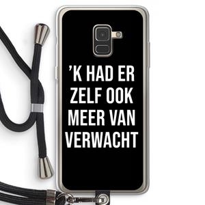 CaseCompany Meer verwacht - Zwart: Samsung Galaxy A8 (2018) Transparant Hoesje met koord