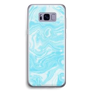 CaseCompany Waterverf blauw: Samsung Galaxy S8 Plus Transparant Hoesje