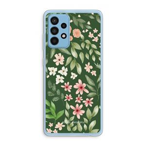 CaseCompany Botanical green sweet flower heaven: Samsung Galaxy A52 Transparant Hoesje
