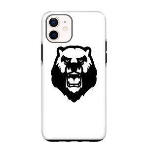 CaseCompany Angry Bear (white): iPhone 12 mini Tough Case