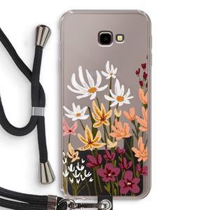 CaseCompany Painted wildflowers: Samsung Galaxy J4 Plus Transparant Hoesje met koord