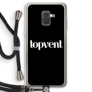 CaseCompany Topvent Zwart: Samsung Galaxy A8 (2018) Transparant Hoesje met koord