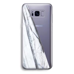 CaseCompany Gestreepte marmer: Samsung Galaxy S8 Plus Transparant Hoesje