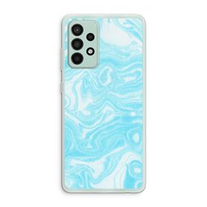 CaseCompany Waterverf blauw: Samsung Galaxy A52s 5G Transparant Hoesje