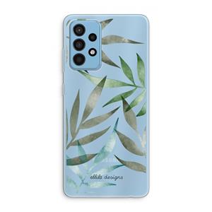 CaseCompany Tropical watercolor leaves: Samsung Galaxy A52 Transparant Hoesje