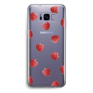 CaseCompany Framboosjes: Samsung Galaxy S8 Plus Transparant Hoesje