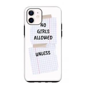 CaseCompany No Girls Allowed Unless: iPhone 12 mini Tough Case