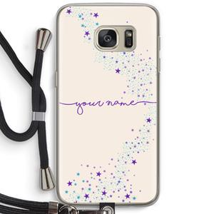 CaseCompany Sterren: Samsung Galaxy S7 Transparant Hoesje met koord