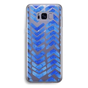 CaseCompany Blauwe pijlen: Samsung Galaxy S8 Plus Transparant Hoesje