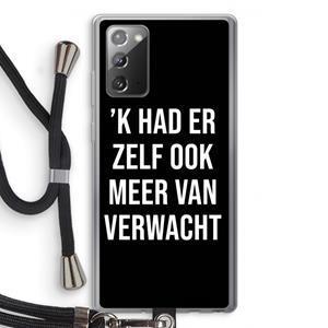 CaseCompany Meer verwacht - Zwart: Samsung Galaxy Note 20 / Note 20 5G Transparant Hoesje met koord