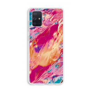 CaseCompany Pastel Echoes: Galaxy A71 Transparant Hoesje