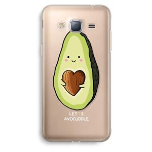 CaseCompany Avocuddle: Samsung Galaxy J3 (2016) Transparant Hoesje