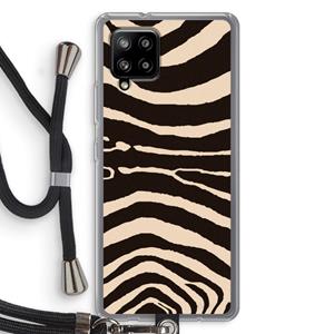 CaseCompany Arizona Zebra: Samsung Galaxy A42 5G Transparant Hoesje met koord