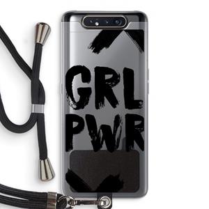 CaseCompany Girl Power #2: Samsung Galaxy A80 Transparant Hoesje met koord