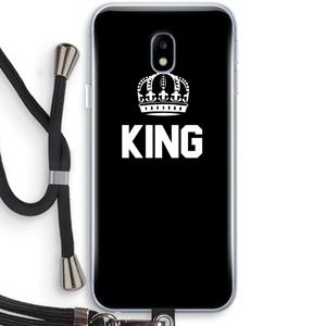 CaseCompany King zwart: Samsung Galaxy J3 (2017) Transparant Hoesje met koord