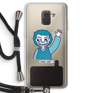 CaseCompany Zwaai: Samsung Galaxy A8 (2018) Transparant Hoesje met koord