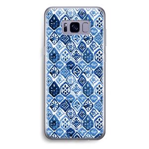 CaseCompany Blauw motief: Samsung Galaxy S8 Plus Transparant Hoesje