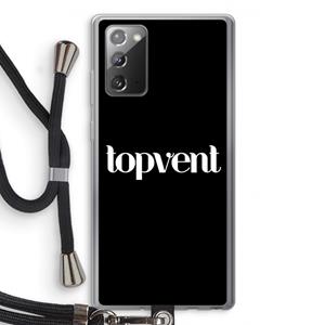 CaseCompany Topvent Zwart: Samsung Galaxy Note 20 / Note 20 5G Transparant Hoesje met koord