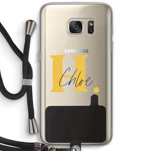 CaseCompany Amber Script: Samsung Galaxy S7 Transparant Hoesje met koord