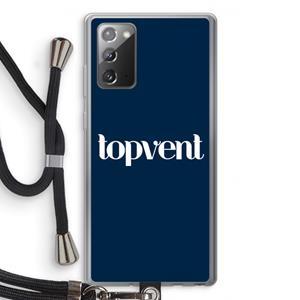 CaseCompany Topvent Navy: Samsung Galaxy Note 20 / Note 20 5G Transparant Hoesje met koord