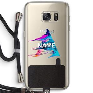 CaseCompany Abstract Spectrum: Samsung Galaxy S7 Transparant Hoesje met koord
