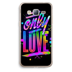 CaseCompany Only Love: Samsung Galaxy J3 (2016) Transparant Hoesje