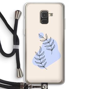CaseCompany Leaf me if you can: Samsung Galaxy A8 (2018) Transparant Hoesje met koord