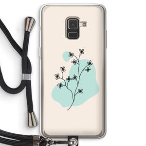 CaseCompany Love your petals: Samsung Galaxy A8 (2018) Transparant Hoesje met koord