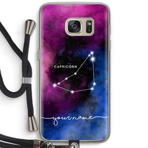 CaseCompany Sterrenbeeld - Donker: Samsung Galaxy S7 Transparant Hoesje met koord