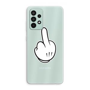 CaseCompany Middle finger white: Samsung Galaxy A52s 5G Transparant Hoesje