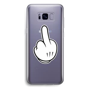 CaseCompany Middle finger white: Samsung Galaxy S8 Plus Transparant Hoesje