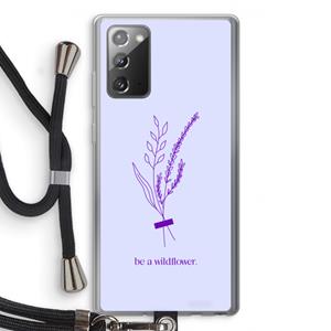 CaseCompany Be a wildflower: Samsung Galaxy Note 20 / Note 20 5G Transparant Hoesje met koord