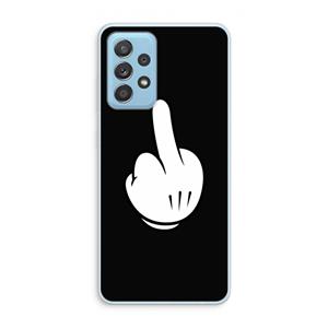 CaseCompany Middle finger black: Samsung Galaxy A73 Transparant Hoesje