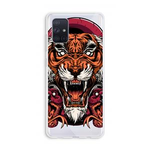CaseCompany Tiger and Rattlesnakes: Galaxy A71 Transparant Hoesje