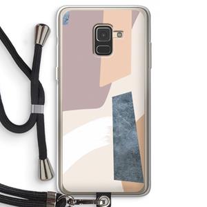 CaseCompany Luca: Samsung Galaxy A8 (2018) Transparant Hoesje met koord